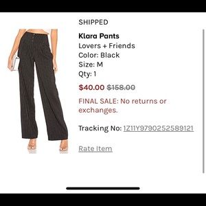 Lovers and Friends Klara wide legged pants. NWT. M